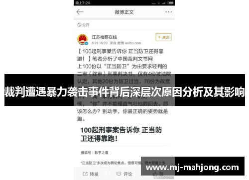 裁判遭遇暴力袭击事件背后深层次原因分析及其影响